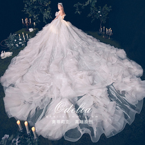 odelia advanced texture Palace style 202021 new French main wedding dress main yarn dress bride big tailed female