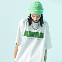 ANEWAMASS national tide brand summer new phantom logo printing short-sleeved couple hip-hop casual loose T-shirt tide