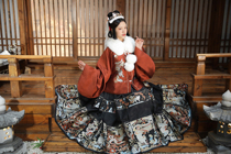 Huayun Tianjiao-Chuanyan-Original Created Ming-made square collar makeup flower horse cloak autumn and winter daily Hanfu affordable