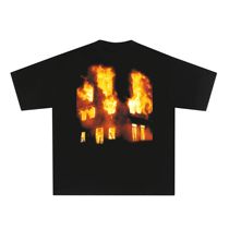 COIN OF DESTINY (COFD) Flame American Summer Trend Couple Men and Women Relax Short Sleeve T-shirts