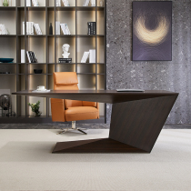 Simple modern Italian minimalist study smoky wood color desk Art personality creative alien desk computer desk