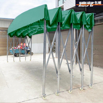 Push-pull mobile canopy outdoor activities shrink tent stall folding awning large telescopic warehouse canopy