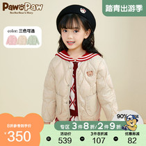 (Ole clear cabin) PawinPaw childrens clothing winter-style girl down clothes with light and thin and cute wave round collar minimis
