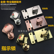 Jintai public toilet toilet partition accessories hardware stainless steel titanium gold Red bronze indicator door lock