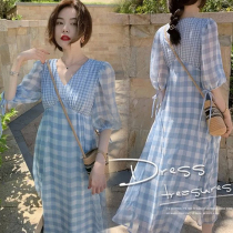 Pregnant summer dress Summer thin fashion European and American style long skirt Net red large size pregnant suit summer