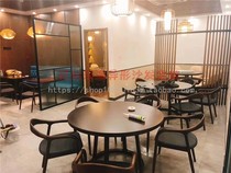 Fashion Creative Casual Bar Music Themed Restaurant Antique Make Old New Chinese Solid Wood Restaurant Table And Chairs Furniture