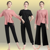 Modern dance costume wide-legged loose Modal suit female suit student art Test shape suit long sleeve top