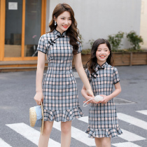 Pro-zipload qipao 2022 new Chinese Wind Fried Street Improved Summer Ocean Gas Mother Women Dress Slim Fit Dress dress