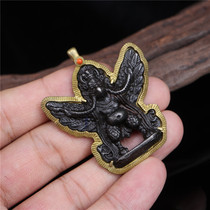 Tibetan hand-made wrapped gold-winged Dapeng bird Tie Toro armor pendant Tibetan evil disaster Dapeng bird protector god