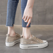 Korean trendy brand shoes womens 2021 new all-match casual lace-up lace breathable Korean version of fisherman shoes casual board shoes