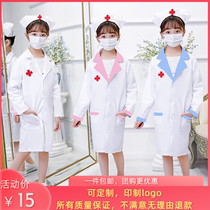 Childrens small doctor Costume Nurse Clothing Girls Home White Grand Vest Performance Wear Nursery School Treasure Role-playing Male