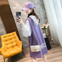 Spring loaded with overweight code 200 catty and fat younger sister Long sleeves necroswoman blouse Loose Pregnancy Woman Dress Fashion Mid-Length