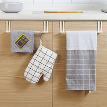 Yousiju iron cabinet door cloth rack nail-free towel hanger Bathroom Kitchen single pole door back towel bar