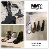 Maison Margiela Martin boots MM6 Margiela tabi split-toe mid-tube high-heeled round-heeled short-tube boots female