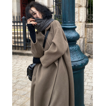 Winter double-sided cashmere coat 2021 autumn and winter New long slim high-end double-sided long coat women