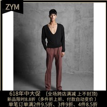 ZYM19601 (minimalist pursuit) adult mens national standard dance loose V-neck top Latin dance practice suit