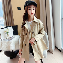 Girls autumn jacket 2021 New 12 foreign style 6 windbreaker 7 middle and big Children 8 Spring and Autumn 9 girls 10-year-old childrens clothing