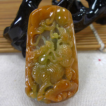 Jade Jade Unicorn jade drop Jade Pei natural A goods delivery certificate red feat Rui unicorn send son Xiangrui beast Jade