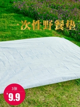Spring Tours Countryside Tours Disposable Outdoor Picnic Mat Waterproof Thickened Barbecue Anti-Oil Tablecloo Beach Lawn Portable Ground Mat