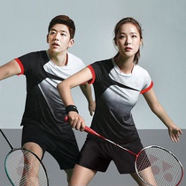 2021 new Korean badminton suit mens and womens suits summer short-sleeved pants sports training competition uniform customization
