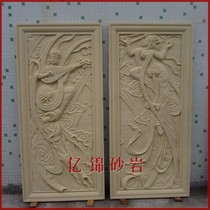 Artificial sandstone sculpture indoor and outdoor TV background wall figure relief three-dimensional mural decoration flying sky-AB