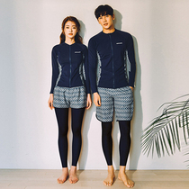 Wetsuit Mens and womens split zipper couple jellyfish suit Surf snorkeling suit Swimsuit long sleeve suit