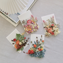  Card flower handmade diy mixed dried flower production material package Greeting card birthday gift creative real flower glue gun glue stick