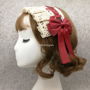 #A Domestic Shipping included #lolita hand-made Small ， hair with side clip Headdress [B products&samples sale no refund no exchange with】 bhiner lolita fashion
