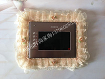 Fashion beige beige beige lace fabric pastoral style doorbell cover visual intercom doorbell cover customized