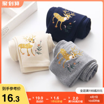 Girl Beats Bottom Pants 2022 Spring Dress New Child Clothing Children Baby Spring Autumn Thin long pants outside wearing kz-a300