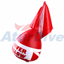 AturDive PVC diving buoy inflatable buoy nozzle blowing water surface signal diving special warning float