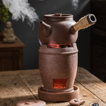 Vintage charcoal stove small wind stove boy tungsten side put kettle boiling teapot Chaozhou Gongfu tea set outdoor living room