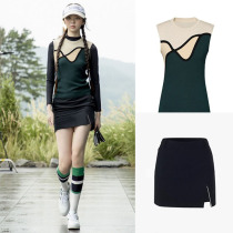 22 years Korean version for export spring golf Womens clothing Sheep Suede Knit Jersey Jersey Water Drill Dress Pants Bag Skirt Suit