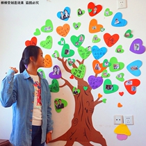 Wish Tree Writing Wish Wish Wall Sticker Loving Wall Classroom Placement Goal Encourage Class Culture Black Board Newspaper Decoration