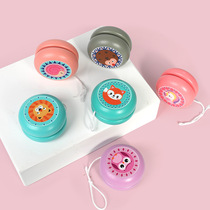 Cute wooden yo-yo children cartoon animal gyratory yo-yo kindergarten puzzle Classic Nostalgia toy