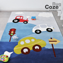 Imported wool childrens room carpet boy car cartoon bedroom full of cute bedside basketball round floor mat