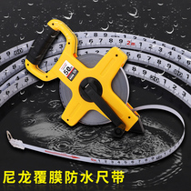 Nylon film waterproof 30 50 100 meters portable shelf tape measure engineering measurement shake tape measure insert ground tape measure