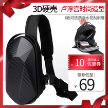 3D Hard Shell 2021 New Chest Bag Men Skew Satchel Street Tide Multifunction Locomotive Riding Men Single Shoulder Bag
