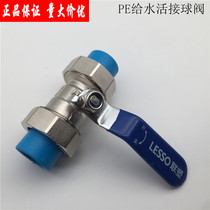 Guangdong Liansu PE blue water supply pipe accessories Double Live Ball Valve first agent factory price direct supply quality assurance