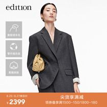 edition blazer womens design sense niche wool suit high-end gray suit