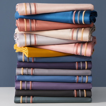 Summer solid color 160 plush cotton premium sheets Single cotton 100 cotton double quilt pillowcase three-piece set