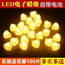 LED electronic candle light romantic proposal creative layout supplies birthday surprise heart-shaped candle Tanabata Valentines Day