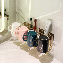 Toothbrush shelve free of punching light lavish toothbrushing cup hanging wall-style toilet gargling cup wall-mounted tooth cylinder fitting