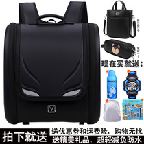 Japanese Primary School schoolbag 1-3-6 grade super light burden reduction waterproof childrens backpack boys and girls drag dual use 2