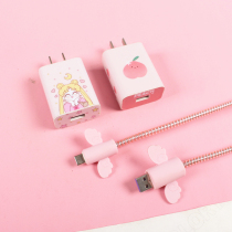 vivo x30 x50x60x60x70pro s7 z1x s10pro mobile phone charger sticker data cable winding rope wing decoration cartoon cute protection