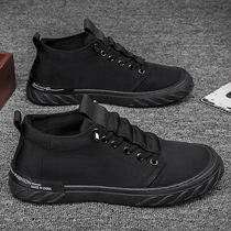 Summer High mens shoes canvas in the help of a pedal lazy spring and autumn cloth shoes leisure labor insurance driving work trendy shoes