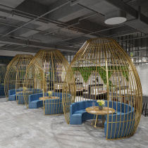 Iron Art Bird Cage Decoration Special Size Bird Cage Giant Fire Pot Shop Restaurant Bird Cage Cassette Outdoor Large Mega-Bird Cage