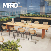 MFRO Nordic solid wood conference table long table and chair combination office reception negotiation meeting Table restaurant bar big table