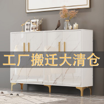 Entrance shoe cabinet household door large-capacity imitation solid wood paint entrance cabinet storage Nordic modern simple light luxury