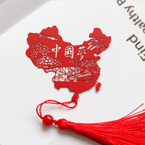 China Dream Power dream paper-cut metal bookmark National Day Patriotic bookmark Metal material Chinese style classical